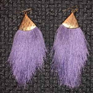 Lavender fringe earrings!